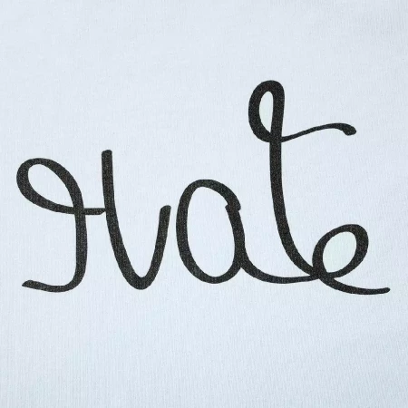 Футболка женская Hate-Love, голубая, размер L