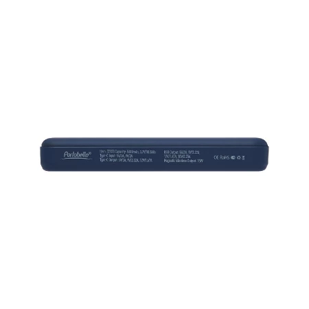 Внешний аккумулятор Ларго PD (Largo PD) 5000mAh с функцией беспроводной зарядки 15W, синий