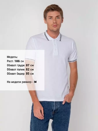 Рубашка поло Virma Stripes, белая, размер L