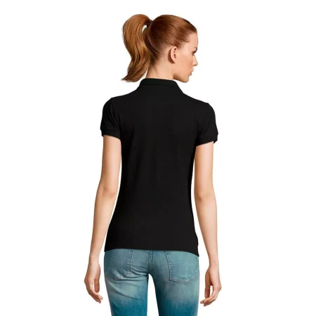 Поло женское PASSION, черный, XL, 100% хлопок, 170 г/м2