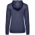 Толстовка с капюшоном женская Hoodie, синий меланж, размер XXL