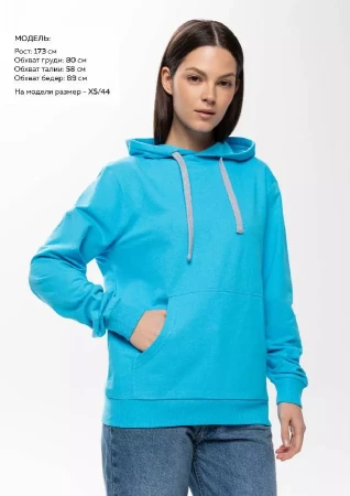 Худи унисекс STAN футер без начёса 260, 23, Бирюзовый,  (32)  (54/XXL)
