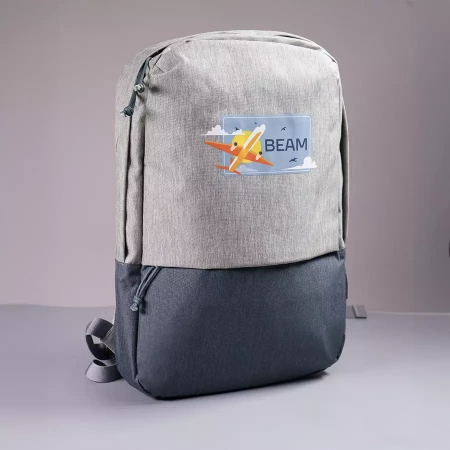 Рюкзак "Beam", серый/темно-серый, 44х30х10 см, ткань верха: 100% полиамид, подкладка: 100% полиэстер