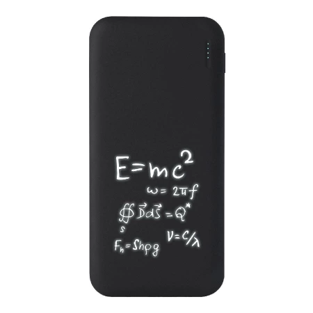 Внешний аккумулятор с подсветкой Люче (Luce) 10000 mAh, черный