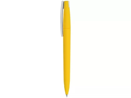 Ручка пластиковая soft-touch шариковая Zorro, желтый/белый