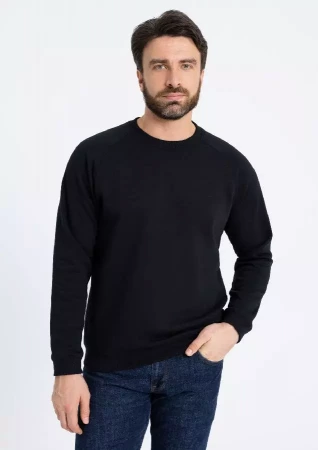 Свитшот унисекс STAN футер с начёсом 260, 53, Чёрный,  (20)  (52/XL)
