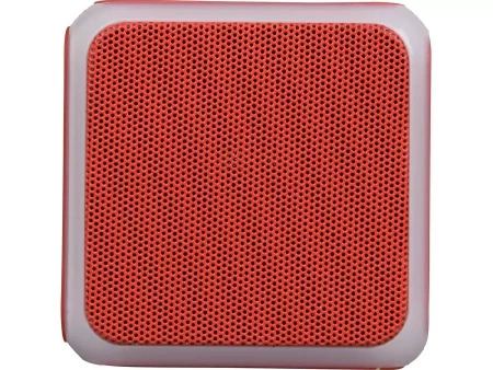 Портативная колонка Cube с подсветкой, красный