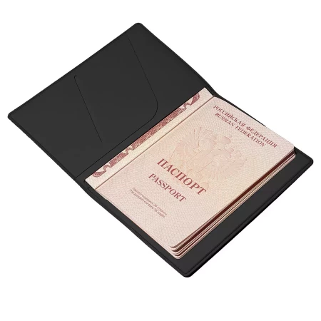 Обложка для паспорта Simply, 13,5 х 19,5 см, черная, PU