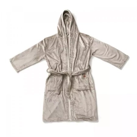 Банный халат VINGA Louis из rPET GRS, S-M, унисекс, 350 г/м² (Серый цвет)