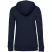 Толстовка с капюшоном женская Hoodie, темно-синяя, размер S