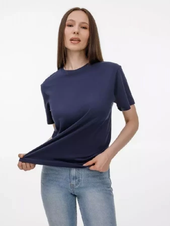 Футболка унисекс T-Bolka 180, темно-синяя, размер 4XL