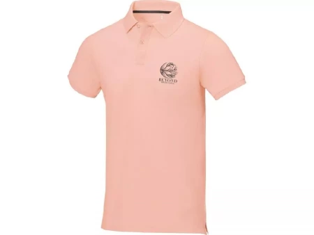 Calgary мужская футболка-поло с коротким рукавом, pale blush pink