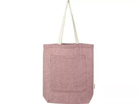 Эко-сумка Pheebs объемом 9 л из переработанного хлопка плотностью 150 г/м2 с передним карманом, heat