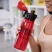 Бутылка для воды FLASK, 800 мл; 25,2х7,7см, красный, пластик