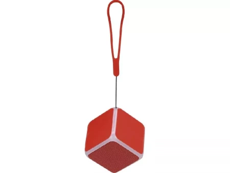 Портативная колонка Cube с подсветкой, красный