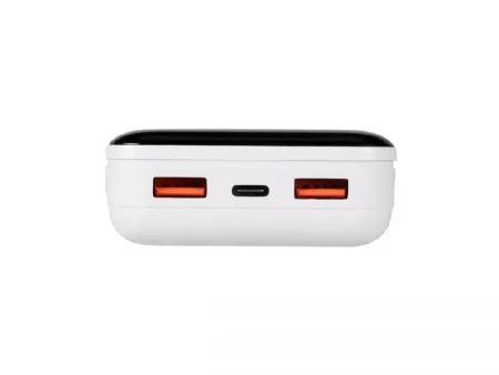 RIVACASE VA2580 (20 000mAh), QC/PD 20W внешний аккумулятор с дисплеем, белый /24