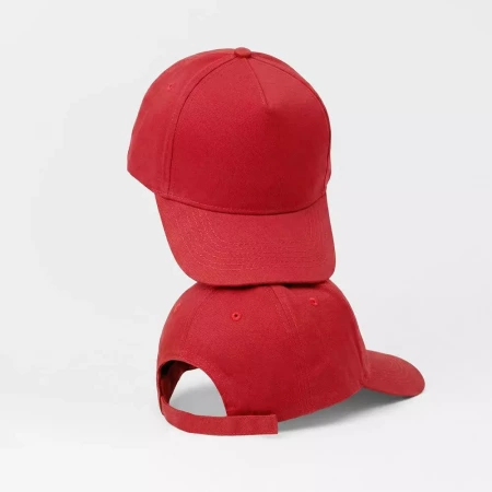 Бейсболка Poly 5-ти панельная 120 гр, красный