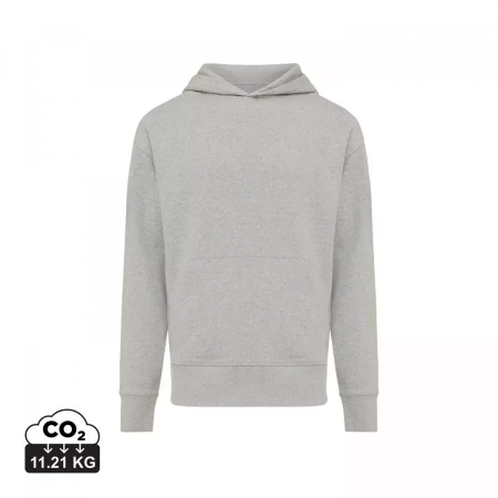 Худи Iqoniq Yoho из переработанного хлопка, свободный крой, унисекс, 340 г/м² (Серый цвет) (размер - 2XL)