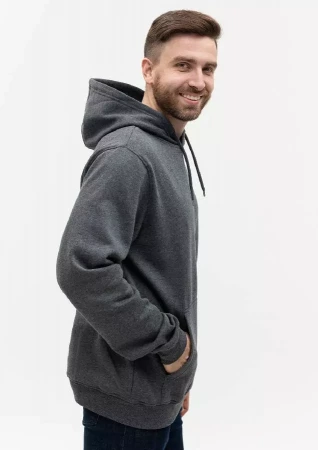 Худи унисекс STAN футер с начёсом 260, 20, Тёмный меланж,  (60/1)  (42/XXS)