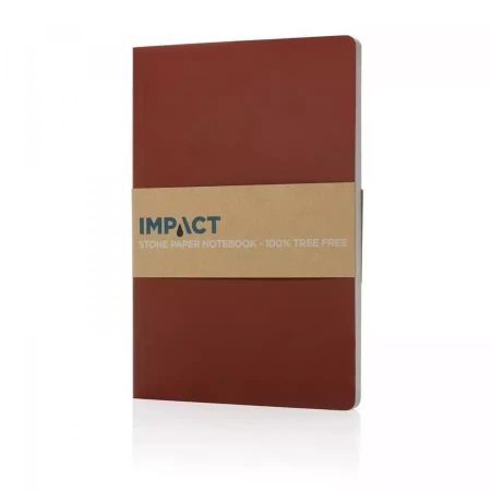 Блокнот Impact в мягкой обложке с каменной бумагой, А5 (Красный цвет)
