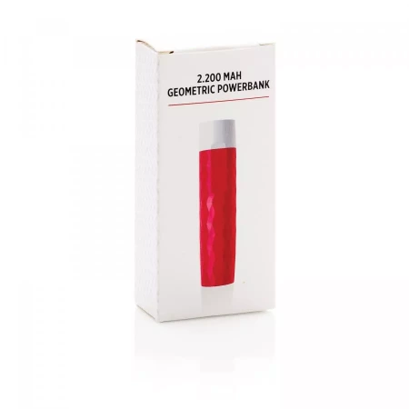 Зарядное устройство Geometric, 2200 mAh (Розовый цвет)