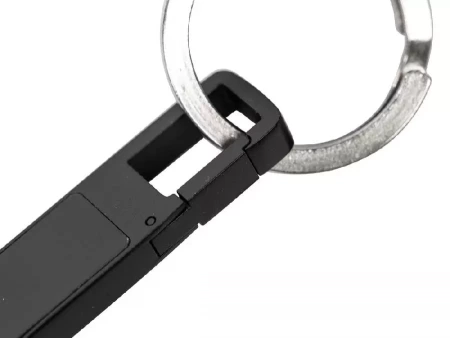 USB 2.0- флешка на 32 Гб c подсветкой логотипа Hook LED, темно-серый, белая подсветка