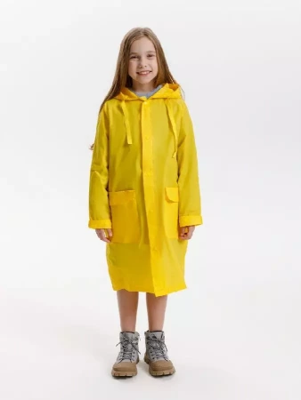 Дождевик детский RainDrop Kids, желтый, 12 лет (рост 142-152)