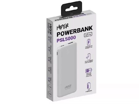 Портативный внешний аккумулятор PSL5000 White (Р)