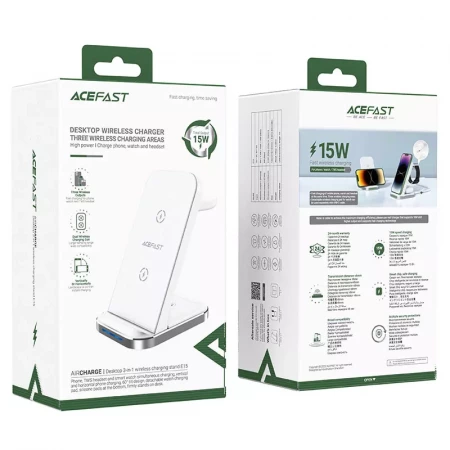 Беспроводное ЗУ ACEFAST E15 desktop 3-in-1wireless charging stand