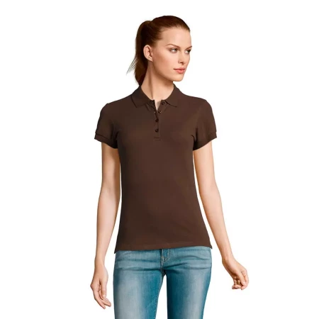 Поло женское PASSION, шоколадный, 2XL, 100% хлопок  170 г/м2