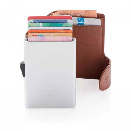 Кошелек с держателем для карт C-Secure RFID (Коричневый цвет)