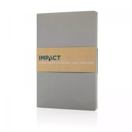 Блокнот Impact в мягкой обложке с каменной бумагой, А5 (Серый цвет)