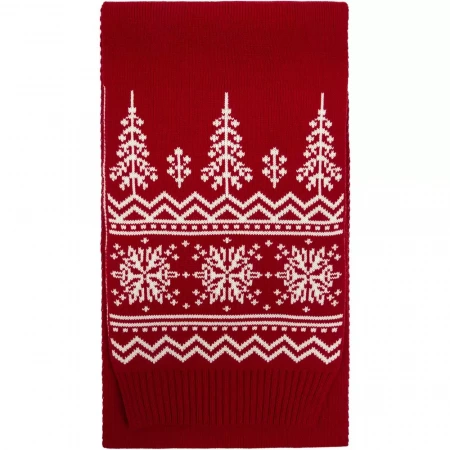 Шарф Elnik, красный с молочно-белым