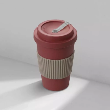 Термокружка Muffin из натуральных волокон, пыльно-розовый