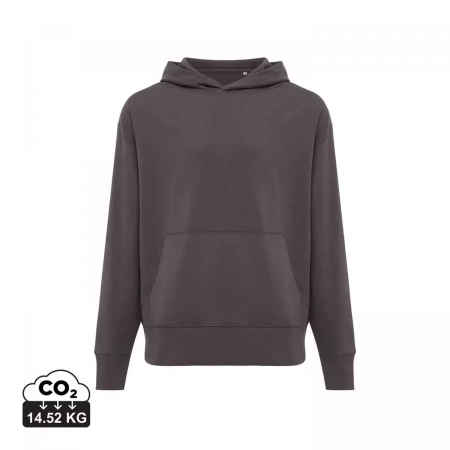 Худи Iqoniq Yoho из переработанного хлопка, свободный крой, унисекс, 340 г/м² (Серый цвет) (размер - M)