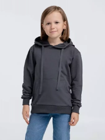 Худи детское Kirenga Kids 2.0, темно-серое (графит), 8 лет