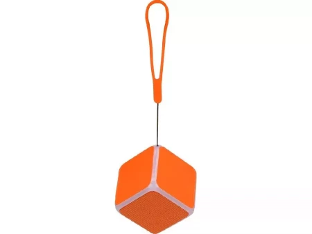 Портативная колонка Cube с подсветкой, оранжевый