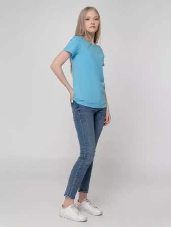 Футболка женская T-bolka Lady голубая, размер XL