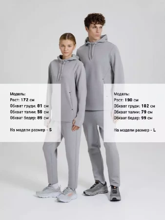Худи унисекс Begi, серое, размер S