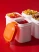 Ланчбокс для снеков Lunch Crunch, белый с оранжевым