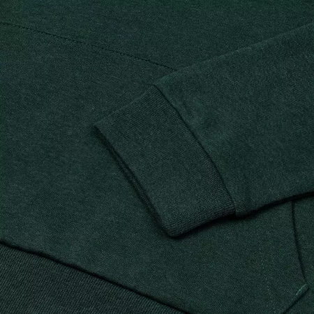 Толстовка с капюшоном унисекс Hoodie, темно-зеленый меланж, размер XS