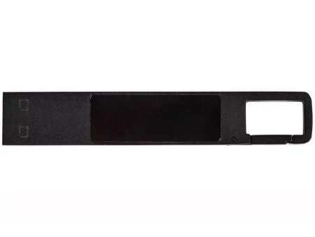 USB 2.0- флешка на 32 Гб c подсветкой логотипа Hook LED, темно-серый, красная подсветка