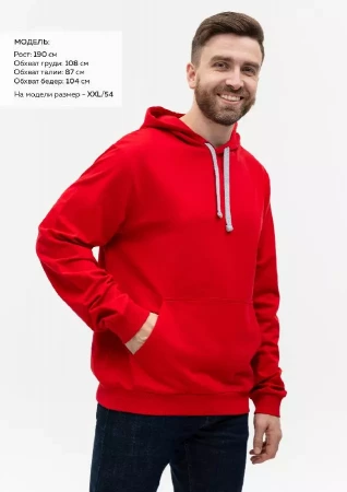 Худи унисекс STAN футер без начёса 260, 23, Красный,  (14)  (48/M)
