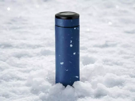 Вакуумный термос Vacuum Flask C1, soft touch, 420мл, темно-синий