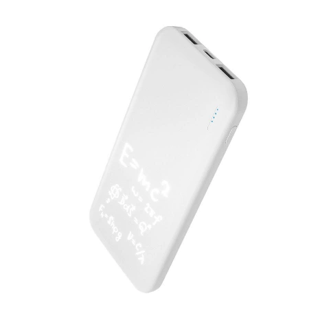 Внешний аккумулятор с подсветкой Люче (Luce) 10000 mAh, белый