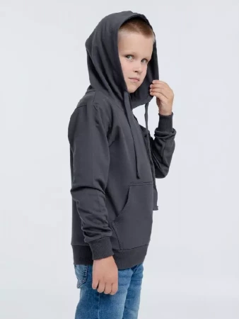 Худи детское Kirenga Kids 2.0, темно-серое (графит), 8 лет