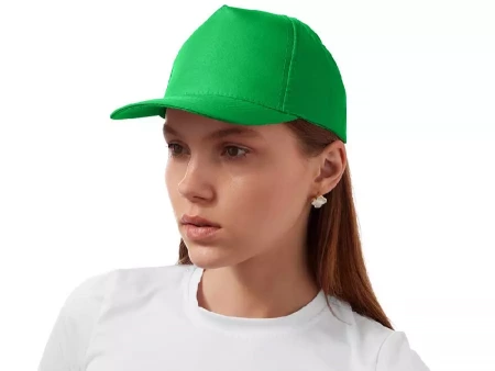 Бейсболка Poly 5-ти панельная 120 гр, зеленый