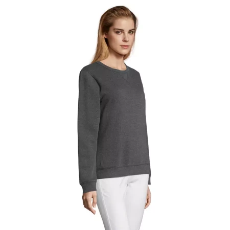 Толстовка женская "Sully Women", т.серый меланж, XL, 60% хлопок 40% полиэстер, 280 г/м2