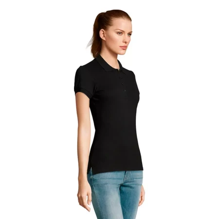 Поло женское PASSION, черный, XL, 100% хлопок, 170 г/м2