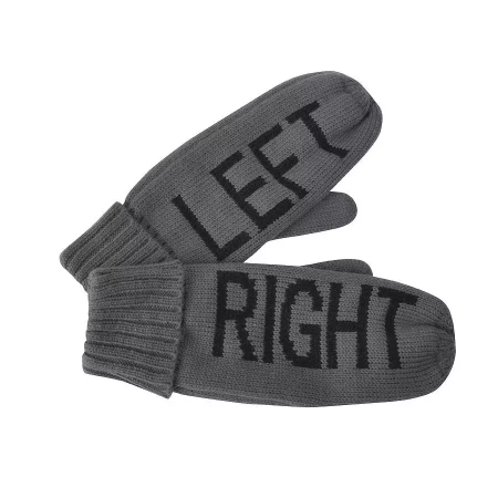 Варежки "LEFTRIGHT",  серый, L, акрил/флис внутри,  шеврон